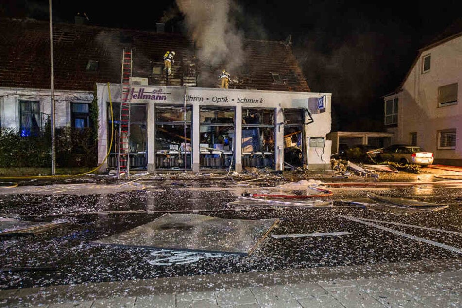 Die Explosion hinterließ ein reines Trümmerfeld.