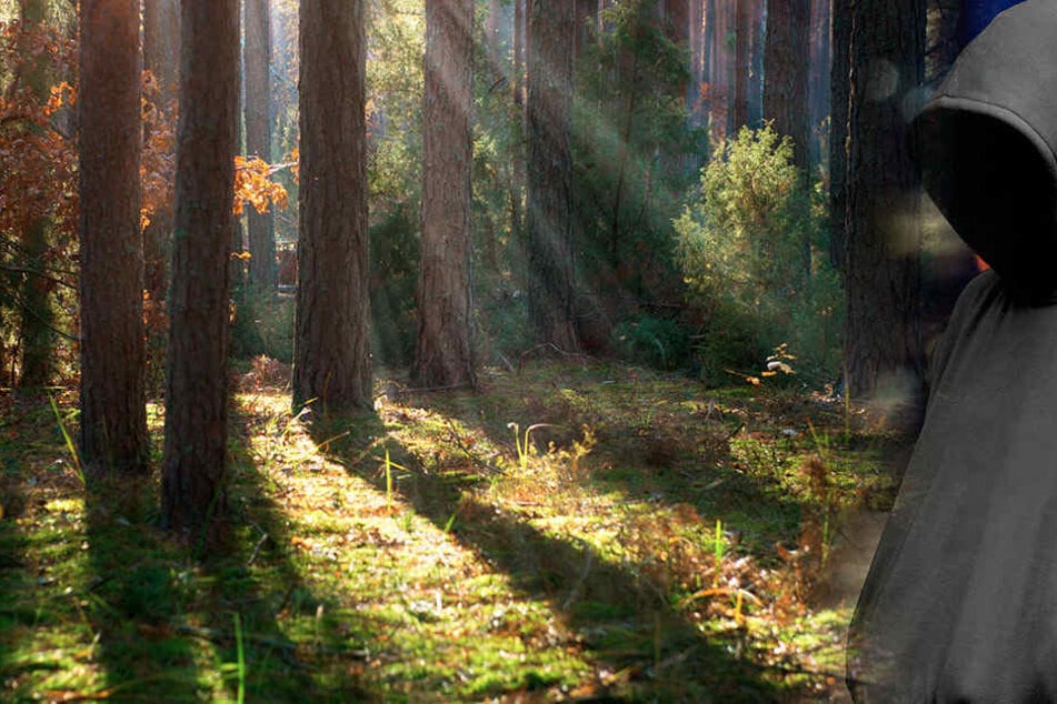 In einem Waldstück bei Grünhain-Beierfeld lehnte der Mann an einem Baum und onanierte.