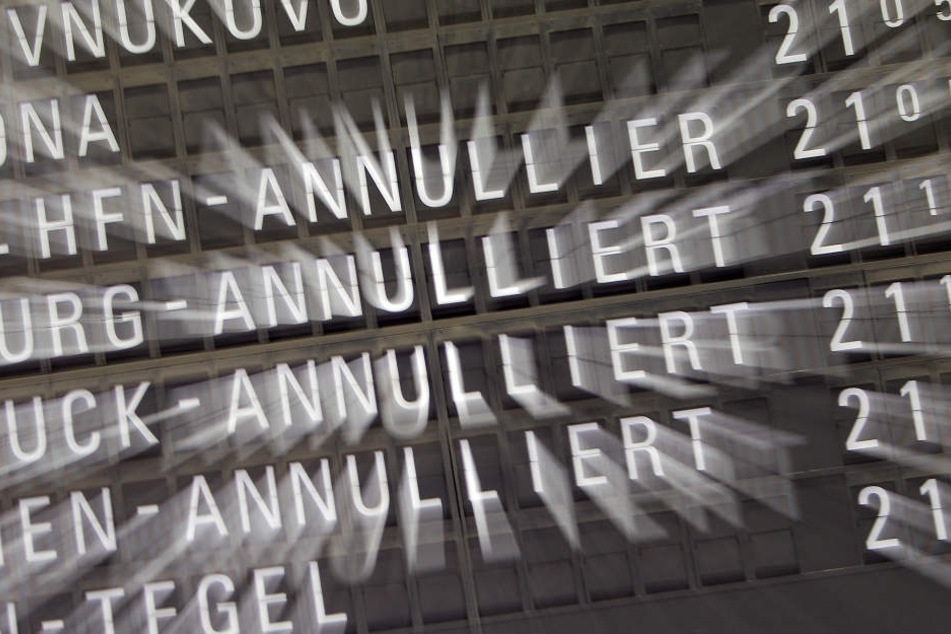 Dutzende Flüge am Flughafen Frankfurt wurden aufgrund des Sturmtiefs "Fabienne" gecanceled (Symbolbild).