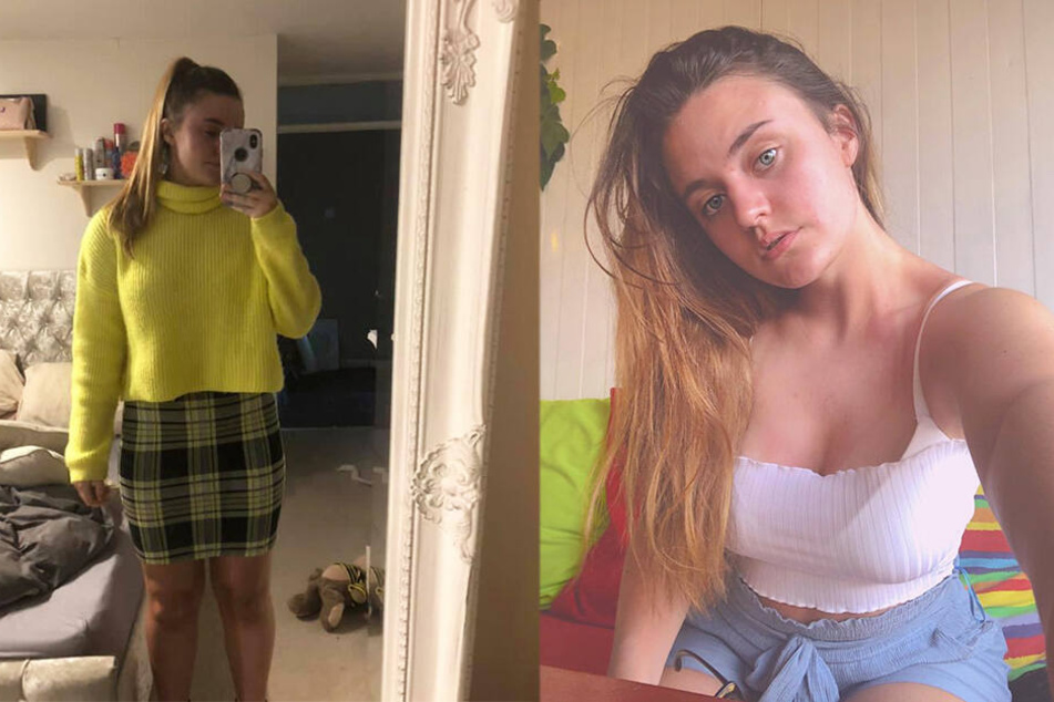 Lillie Cattel (18) fand ihr Outfit (links) alles andere, als zu kurz.