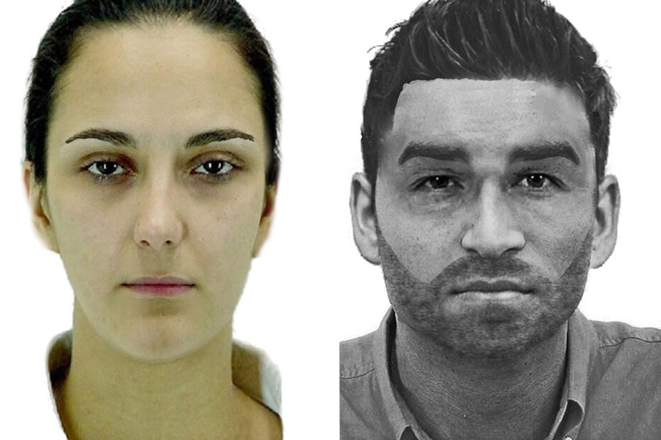Diese Fahndungsbilder veröffentlichte die Polizei. Links die Frau die entführt wurde, rechts einer der mutmaßlichen Täter.
