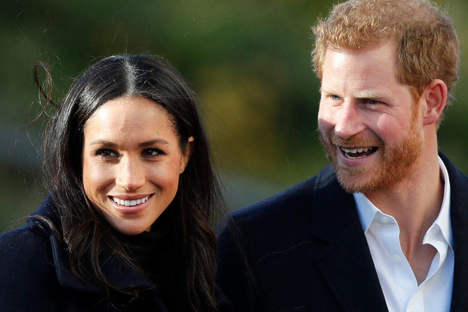 Prinz Harry mit seiner Verlobten Meghan Markle.