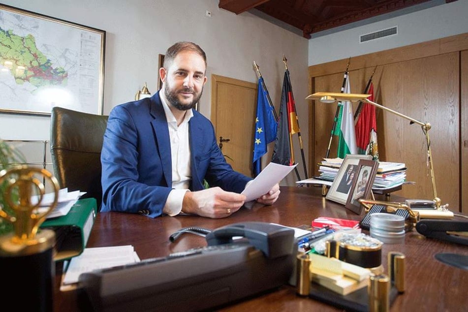 Oberbürgermeister Jesko Vogel (43, Freie Wähler).
