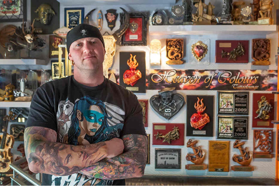 Randy Engelhard (39) ist ein Star der Tattoo-Szene. Jetzt hat er andere Größen nach Zwickau geladen.