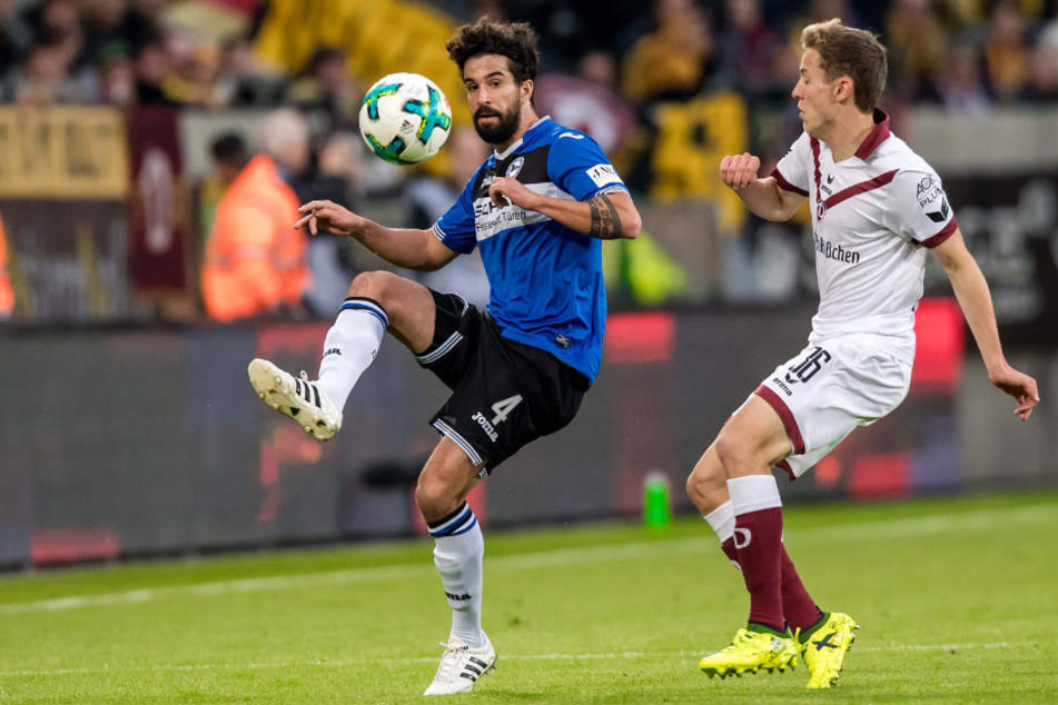 Im Hinspiel gegen Dresden durfte Nils Teixeira 90 Minuten lang auf dem Platz stehen.