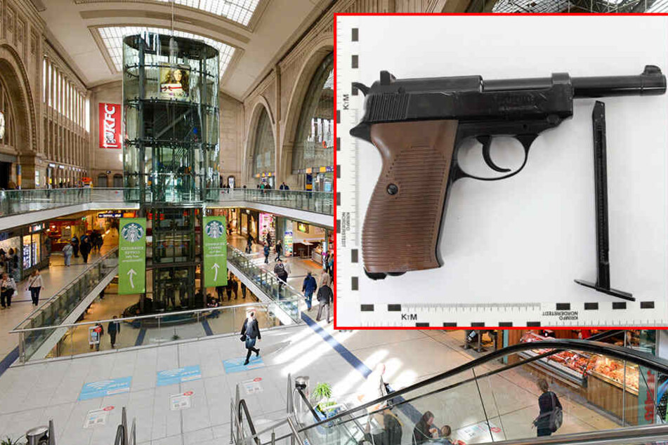 Diese Luftdruckpistole hatte der 26-Jährige bei seiner Festnahme im Hauptbahnhof bei sich.