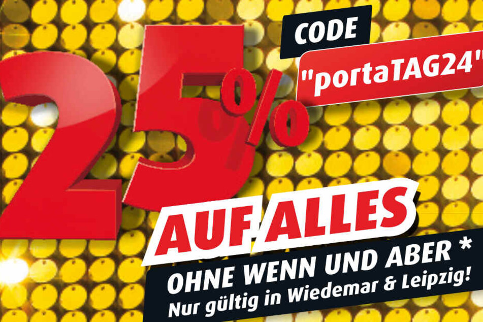 Mit dem Code "portaTAG24" erhaltet Ihr 25 Prozent auf alles!