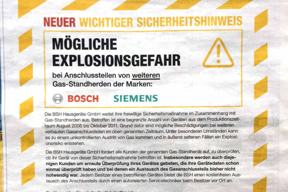 Betroffen sind ca. 1,5 Millionen Geräte.