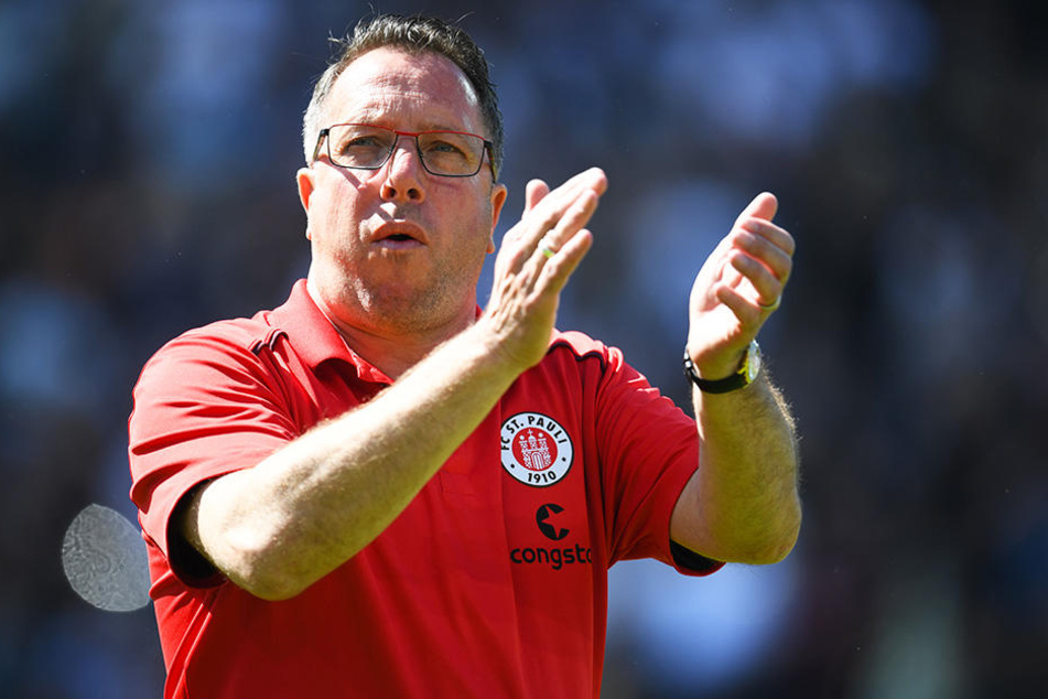 St. Pauli-Trainer Markus Kauczinski kann nach dem vorzeitigen Klassenerhalt beruhigt in das letzte Spiel in Duisburg gehen.