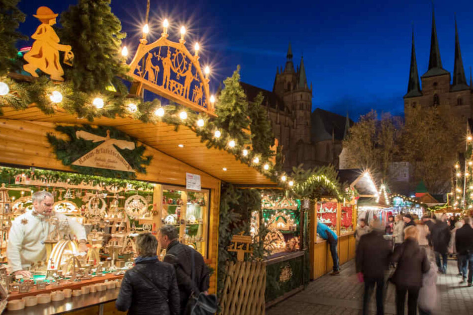 Ab Dienstag um 16.30 Uhr ist der Weihnachtsmarkt in Erfurt offiziell eröffnet.