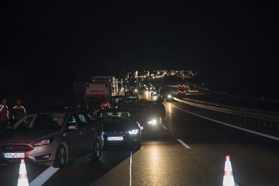 Es bildete sich ein langer Rückstau auf der A4.
