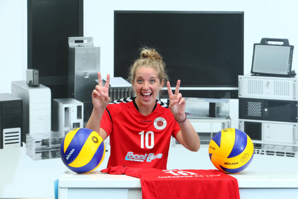 Madison Bugg freut sich, in Dresden zu sein. Die 1,83m große US-Zuspielerin ist heiß auf die neue Herausforderung.