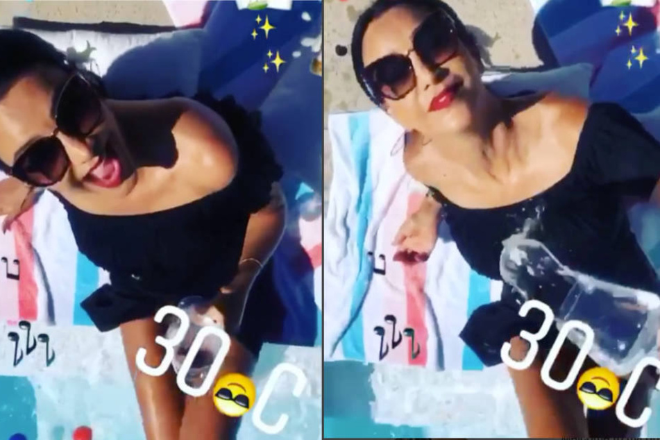 Auf der Pool-Party in Bel Air gönnt sich Verona mal eben eine Abkühlung.