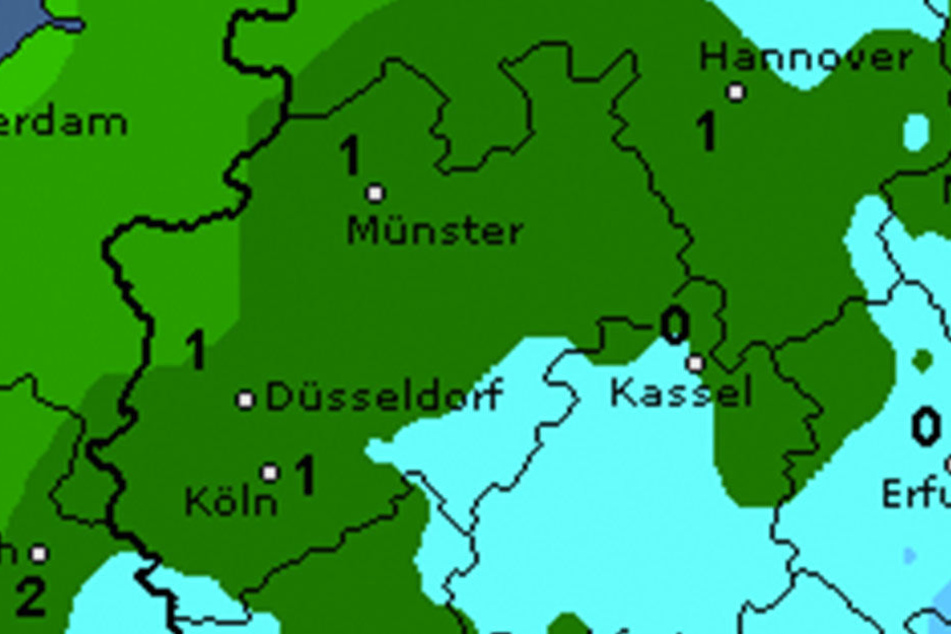 Dienstag geht es auf bis 1 Grad runter.