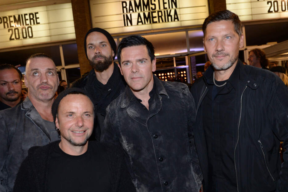 Die Band Rammstein bei der Premiere zu ihrer Doku-DVD über ihren Erfolg in Amerika.