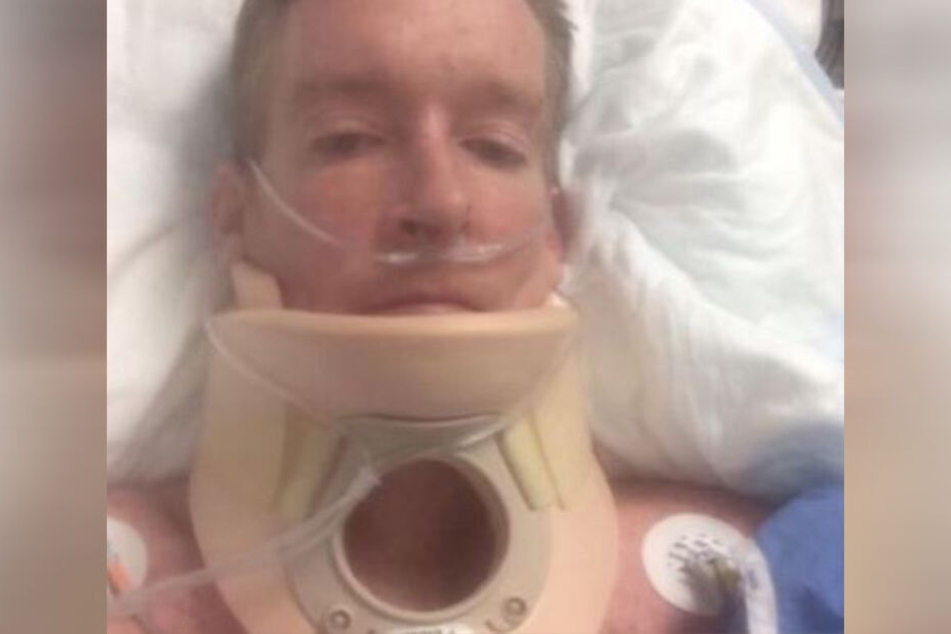 Paul im Krankenhaus. Er hatte unfassbares Glück, noch am Leben zu sein.