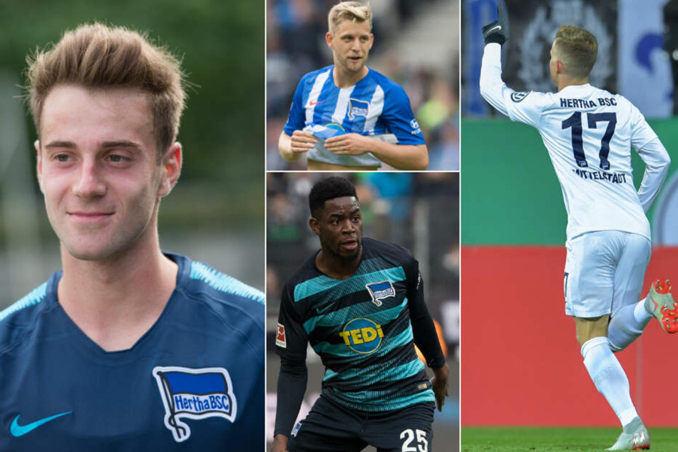 Blau-weißes Quartett: Lukas Klünter (l.), Arne Maier (m.o.), Jordan Torunarigha (m.u.) und Maximilian Mittelstädt (r.) sind im Kader der deutschen U21. (Bildmontage)