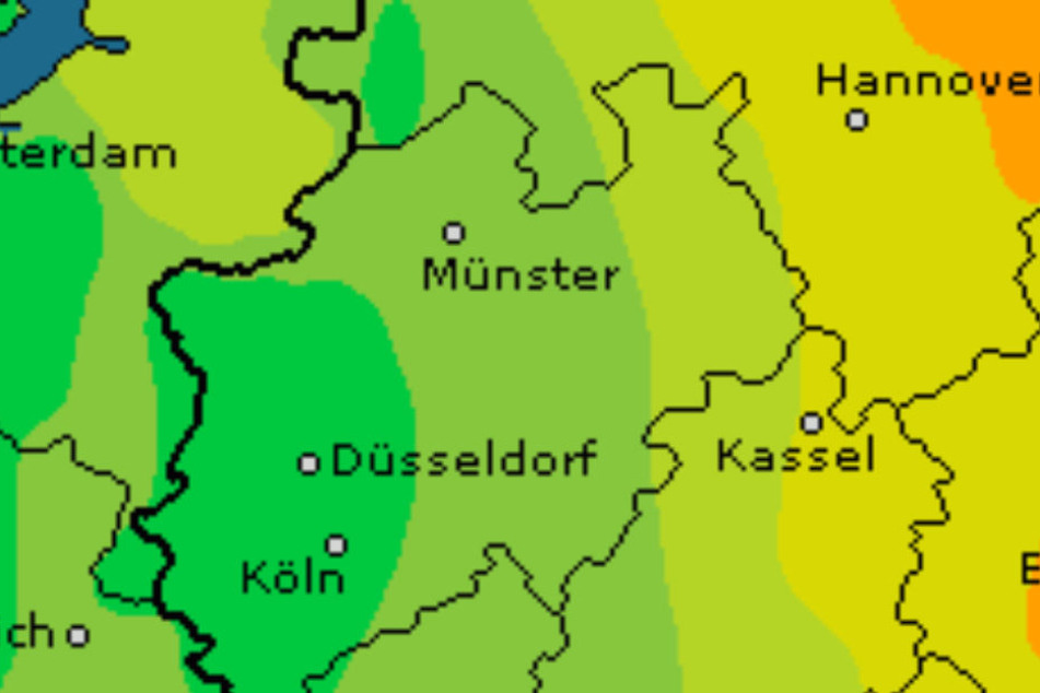 Das Gewitterrisiko für OWL ist gering im Vergleich zum Rest von Deutschland.