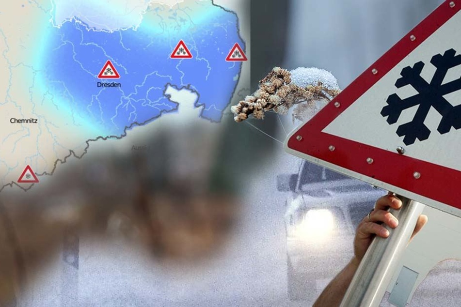 In Sachsen wird es am Mittwoch bitterkalt. In vielen Regionen herrscht große Glatteis-Gefahr.
