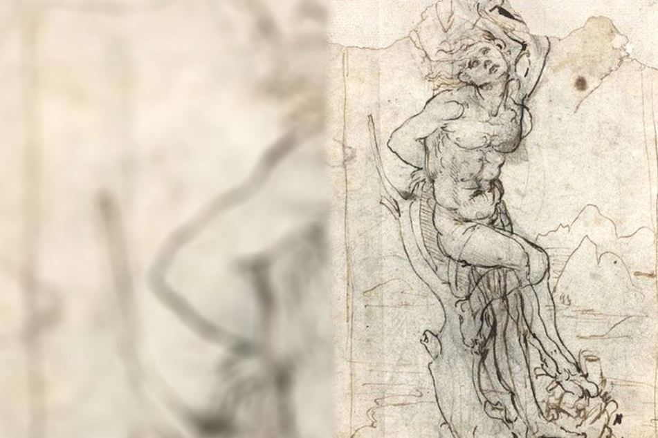 Die Zeichnung von Sebastian am Baum soll von Leonardo da Vinci stammen.
