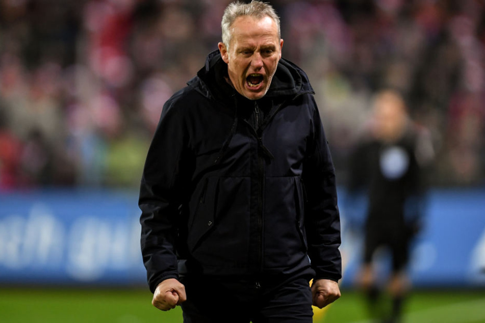 SCF-Trainer Christian Streich konnte mit seiner Mannschaft drei wichtige Punkte im Abstiegskampf einfahren und sich unten ordentlich Luft verschaffen.