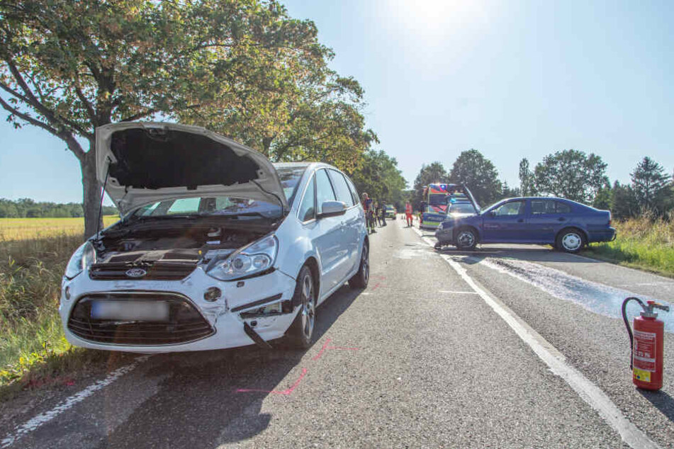 Ein Ford und ein Skoda krachten zusammen.