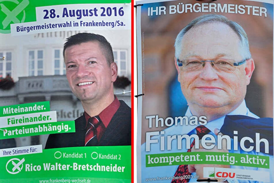 Rico Walter-Bretschneider (39, parteilos) befürchtet, dass Frankenberg sich noch mehr verschulden wird. Thomas Firmenich (60, CDU) ist seit 2002 der amtierende Bürgermeister Frankenbergs.