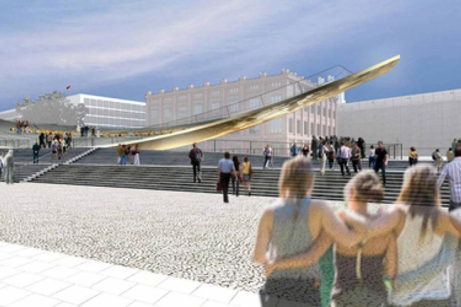 So könnte das Denkmal laut einem Entwurf aussehen.