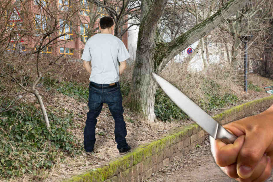 Er hatte am Rand des Schlossparks uriniert, dann gingen die Gruppe Jugendlicher auf ihn los. (Symbolbild/Fotomontage)