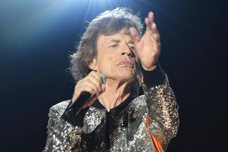 Mick Jagger singt beim Stones-Konzert in Hamburg.