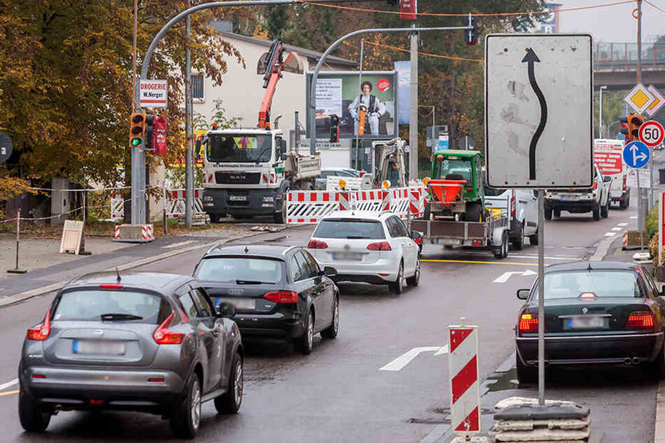 Bei dieser Baustelle braucht man morgens starke Nerven.