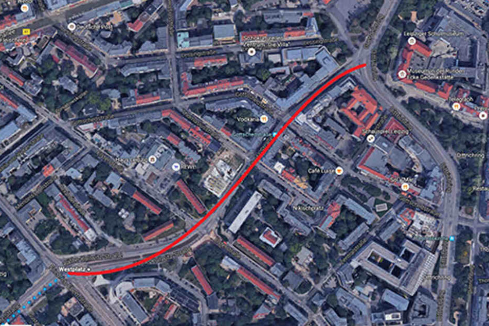 Die Käthe-Kollwitz-Straße ist ab heute vom Westplatz bis zum Dittrichring voll gesperrt.