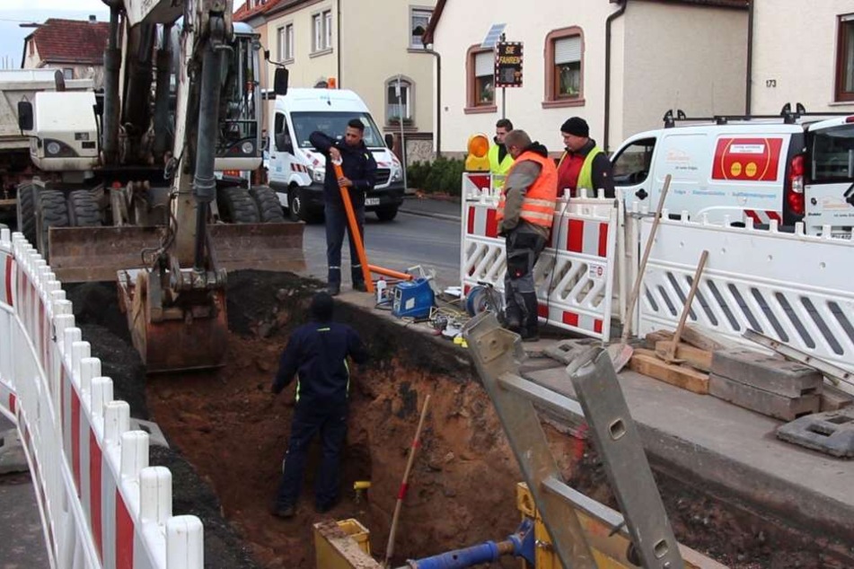 Ein Bagger hatte die Gasleitung beschädigt.