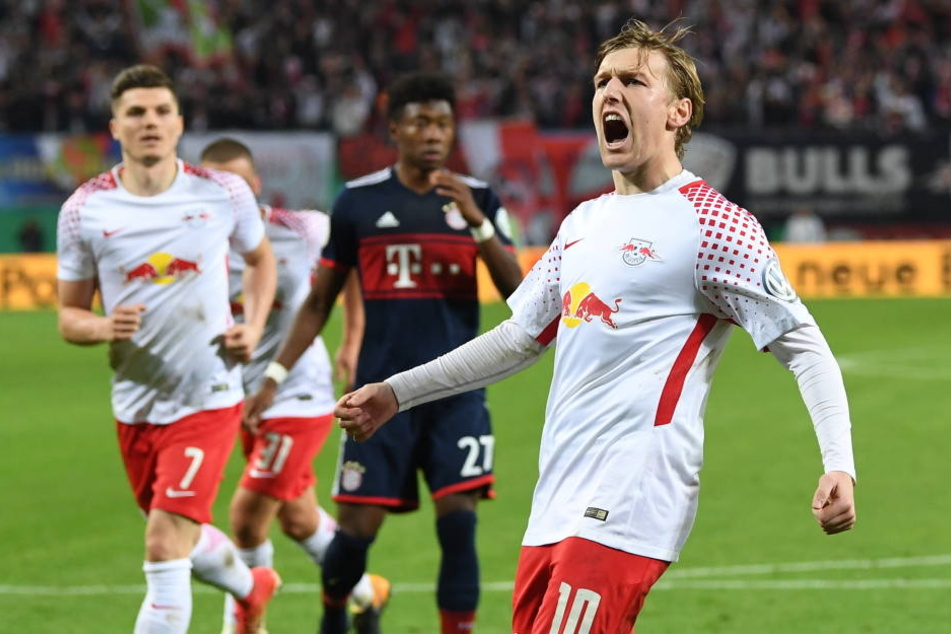 Emil Forsberg ist einer der Stars bei RB Leipzig. Sein Berater will ihm nach dem geplatzten Wechsel nach Mailand nun nach Manchester lotsen.