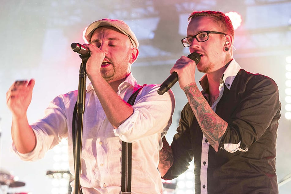 Christopher Seiler (l.) und Bernhard Speer bei einem Konzert. Speer liegt nach einem Unfall auf der Intensivstation.