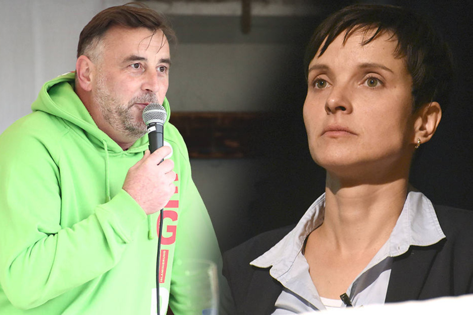 Lutz Bachmann (43, li.) - Frauke Petry (41, AfD).