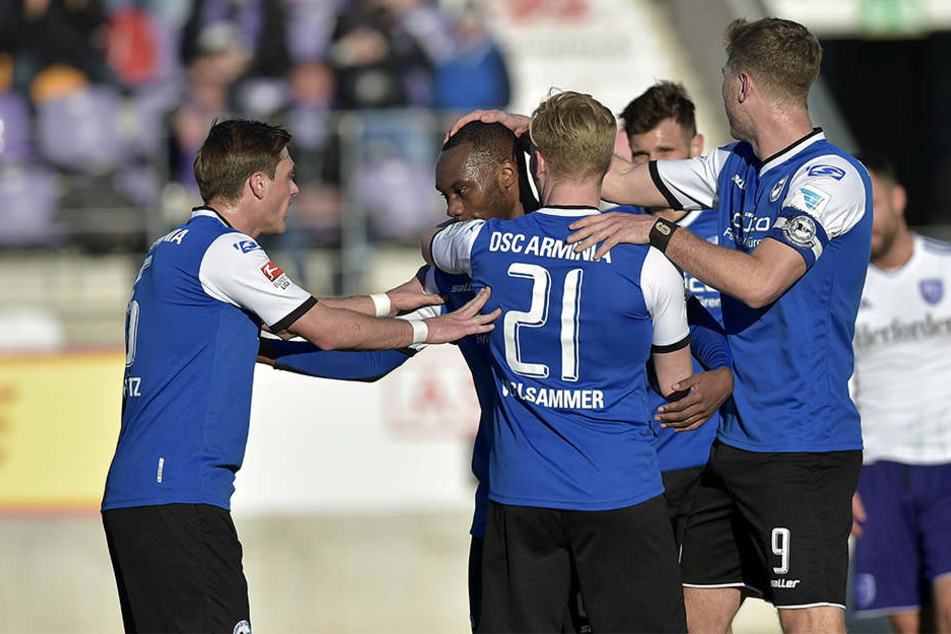 So wie im Testspiel gegen den VfL Osnabrück will Arminia in der Rückrunde wieder häufiger jubeln.