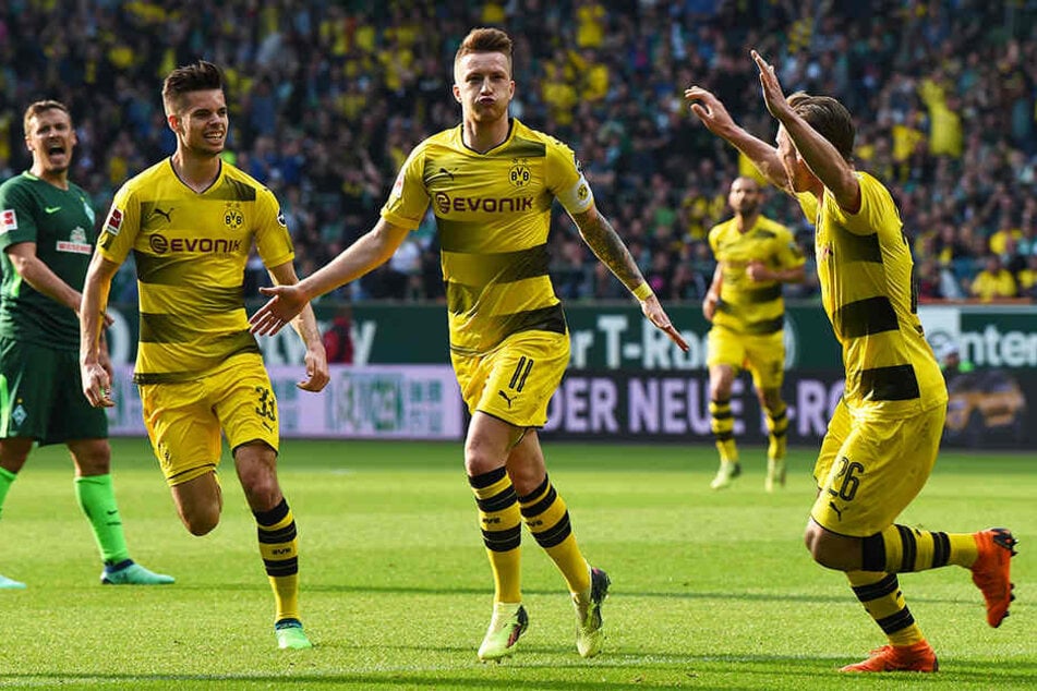 BVB-Akteur Marco Reus (Mitte) ist er einer der besten Außenbahnspieler der Welt. Wenn er verletzungsfrei bleibt, kann er das vielleicht auch endlich mal konstant unter Beweis stellen.