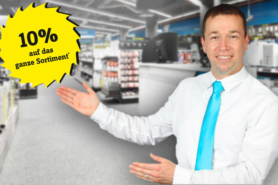 Hi, ich bin Sebastian Mühlner von Conrad Dresden und gebe Dir 10 Prozent Rabatt auf mein gesamtes Sortiment*!