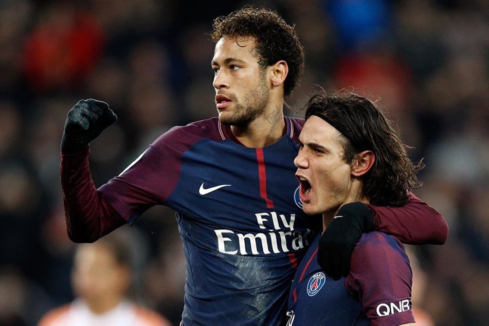 Edinson Cavani (r) und sein Teamkollege Neymar präsentieren sich aktuell in bestechender Form.