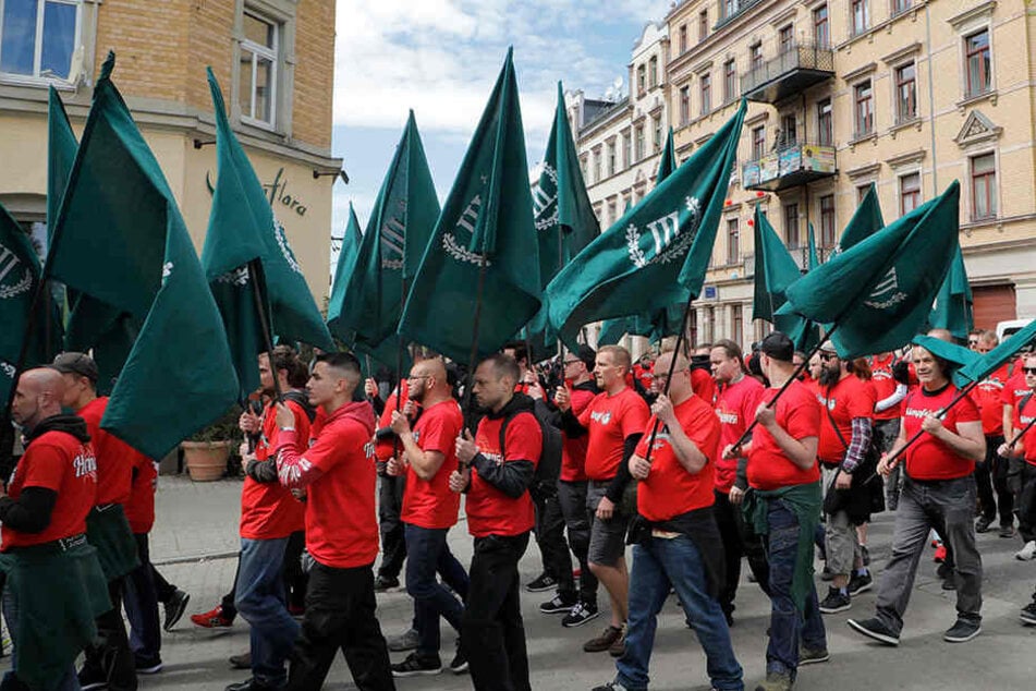 Am 1. Mai marschierte der III. Weg durch Chemnitz.