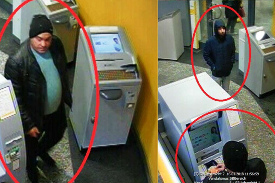 Wer kennt diese Männer? Sie haben mit der EC-Karte einer Seniorin am Kornmarkt Geld abgehoben.