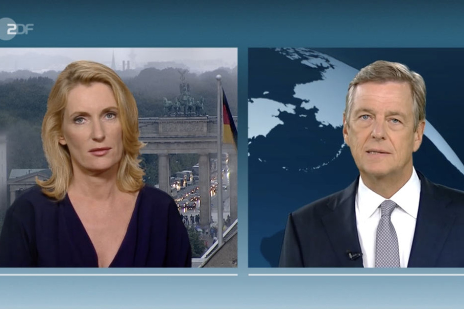Verdient oder nicht verdient? Claus Kleber mit seiner Interviewpartnerin Maria Furtwängler.