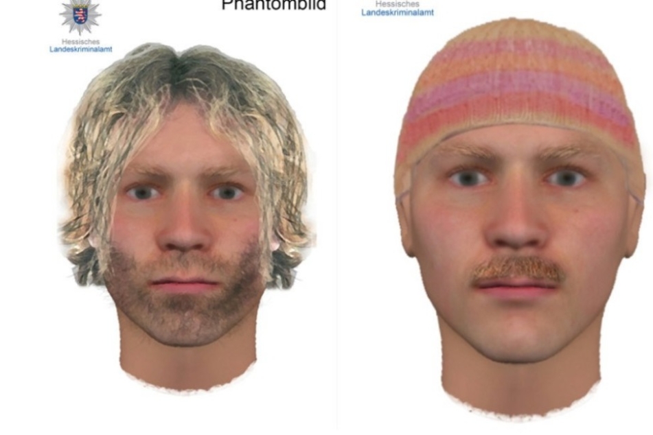 Mit diesen Phantombildern fahndet das LKA Hessen nach dem Täter.