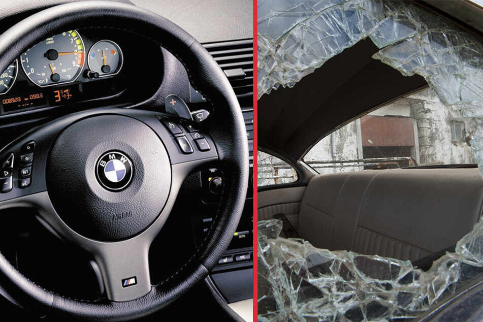 Neben einem fehlenden Lenkrad musste sich ein BMW-Fahrer auch über eine eingeschlagene Scheibe ärgern.