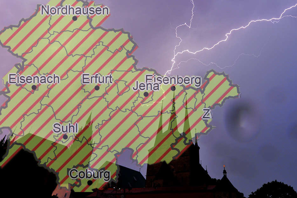 Ab dem Nachmittag sind unwetterartige Gewitter möglich.