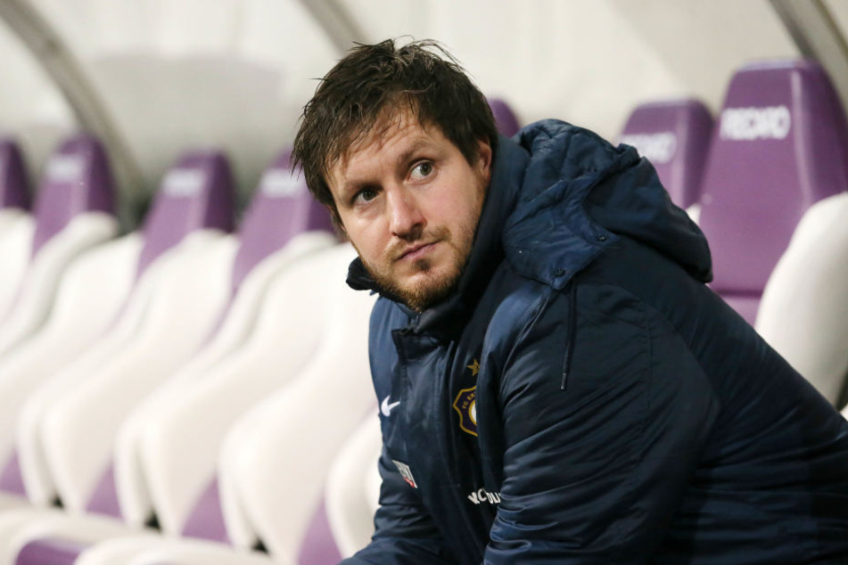 Aue-Coach Hannes Drews ist erleichtert.
