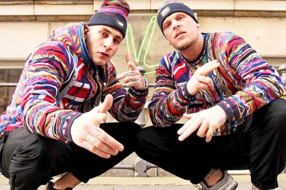 Rapper Gzuz (l) zusammen mit Bonez MC.