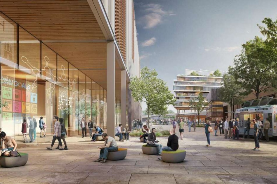 So könnte das neue Wissenschaftszentrums "Science City Bahrenfeld" aussehen.