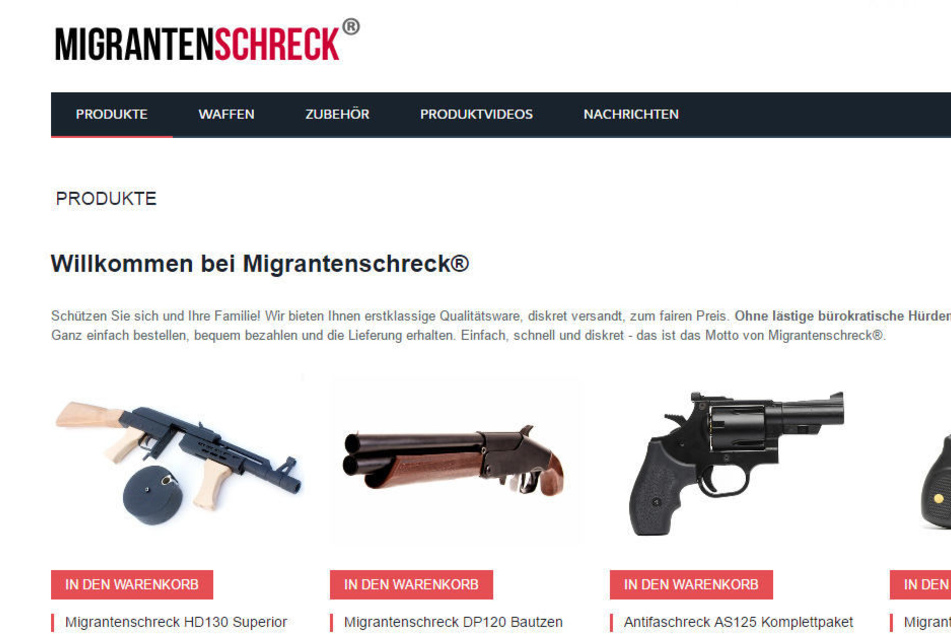 Über diesen Online-Shop wurden illegal Waffen verkauft.